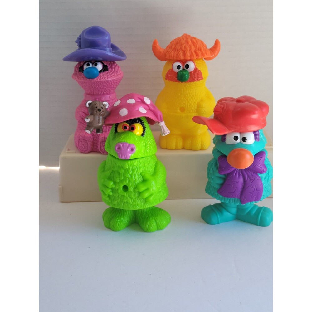Sesame Street McDonald's Happy Meal Toys Lot 4 Muppet Workshop 1995 Vintage